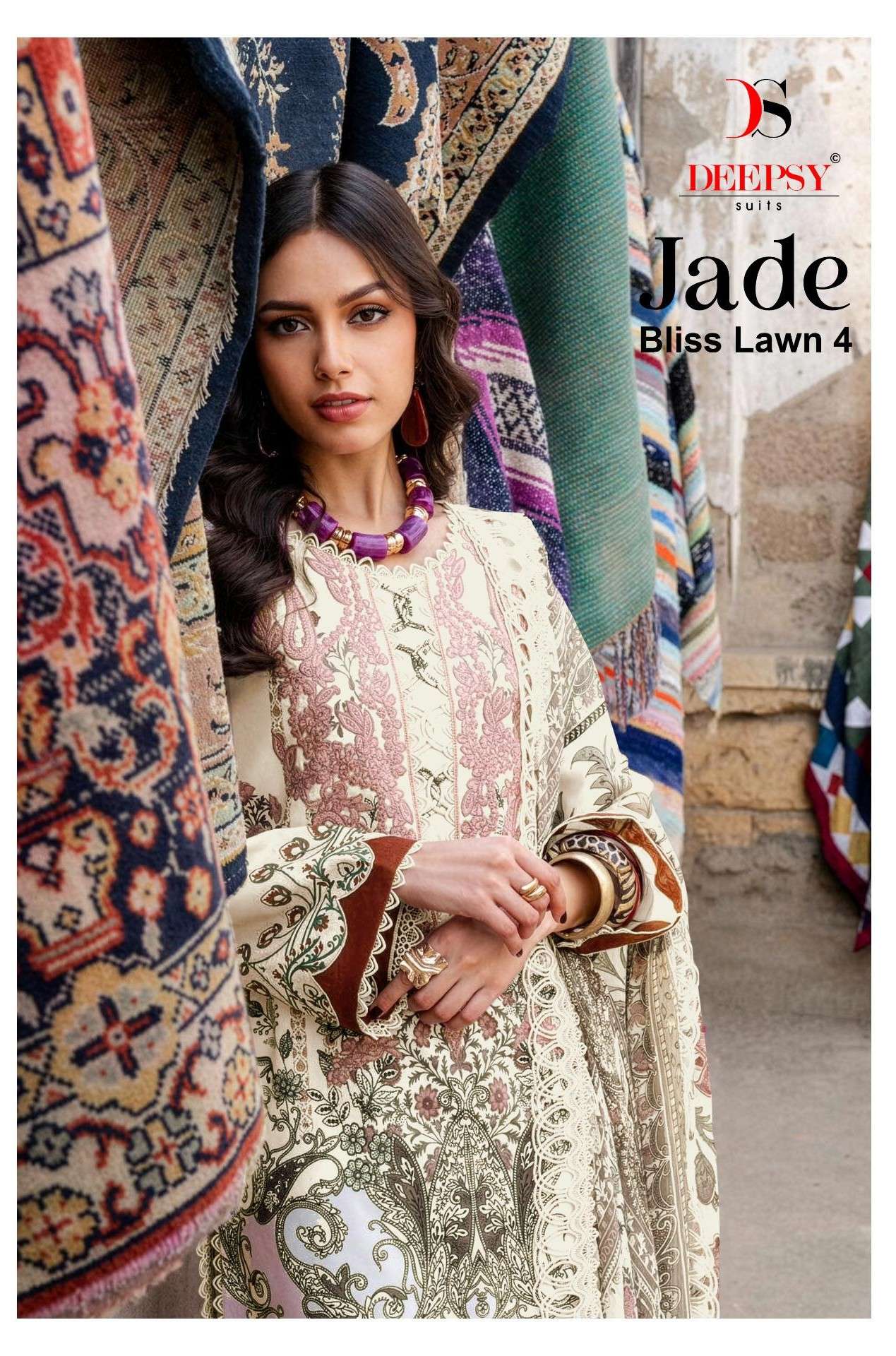 JADE BLISS LAWN  - 4 BY DEEPSY SUITS 